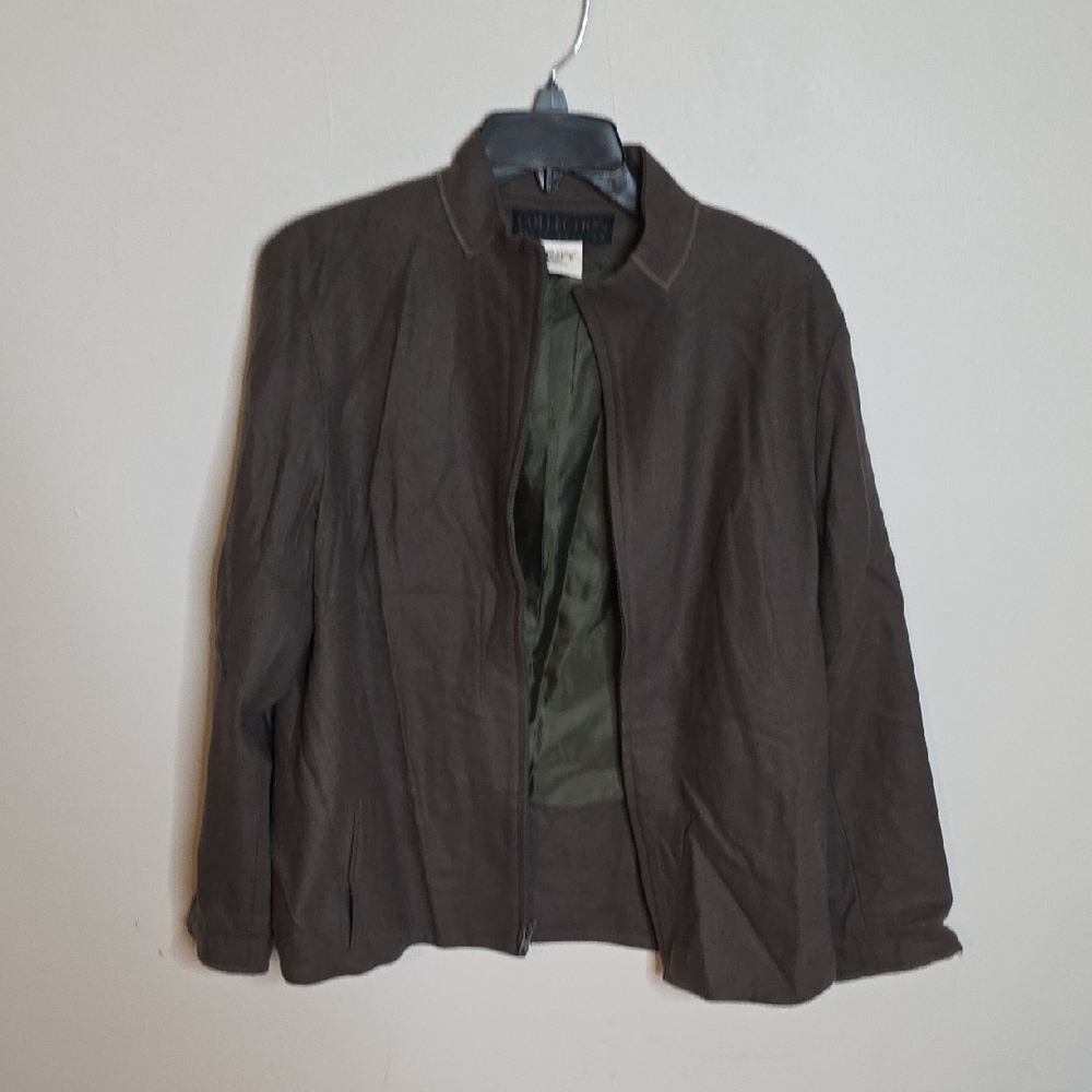 Harve Benard Women's Green Wool Blazer Sz 10